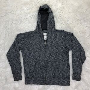 Ditch Plains Girl XL (14/16) Gray Zip Up Blouse